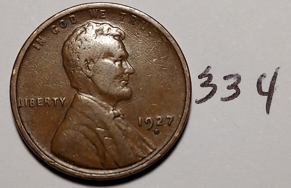 1927-D Lincoln Wheat Cent         #334
