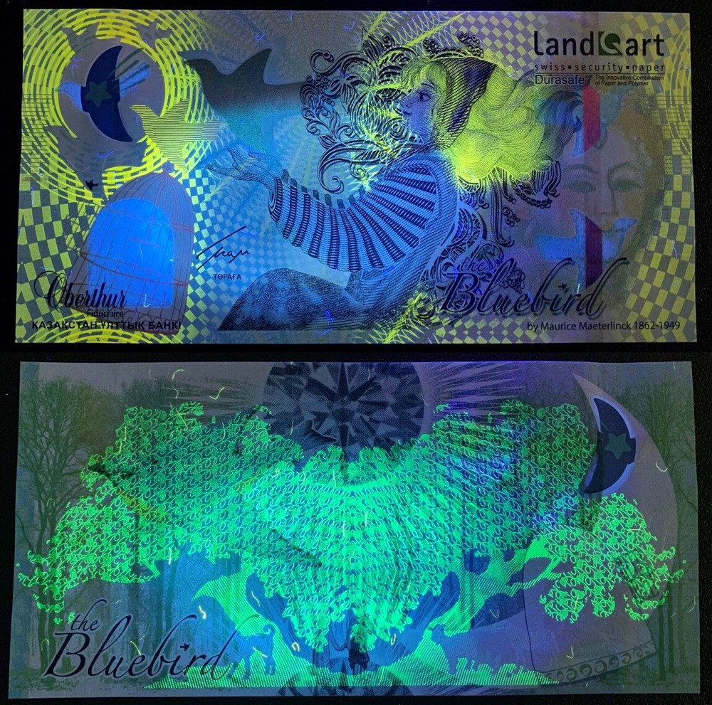 Kazakhstan Bluebird 2013 UNC Type Star Specimen Test Notes