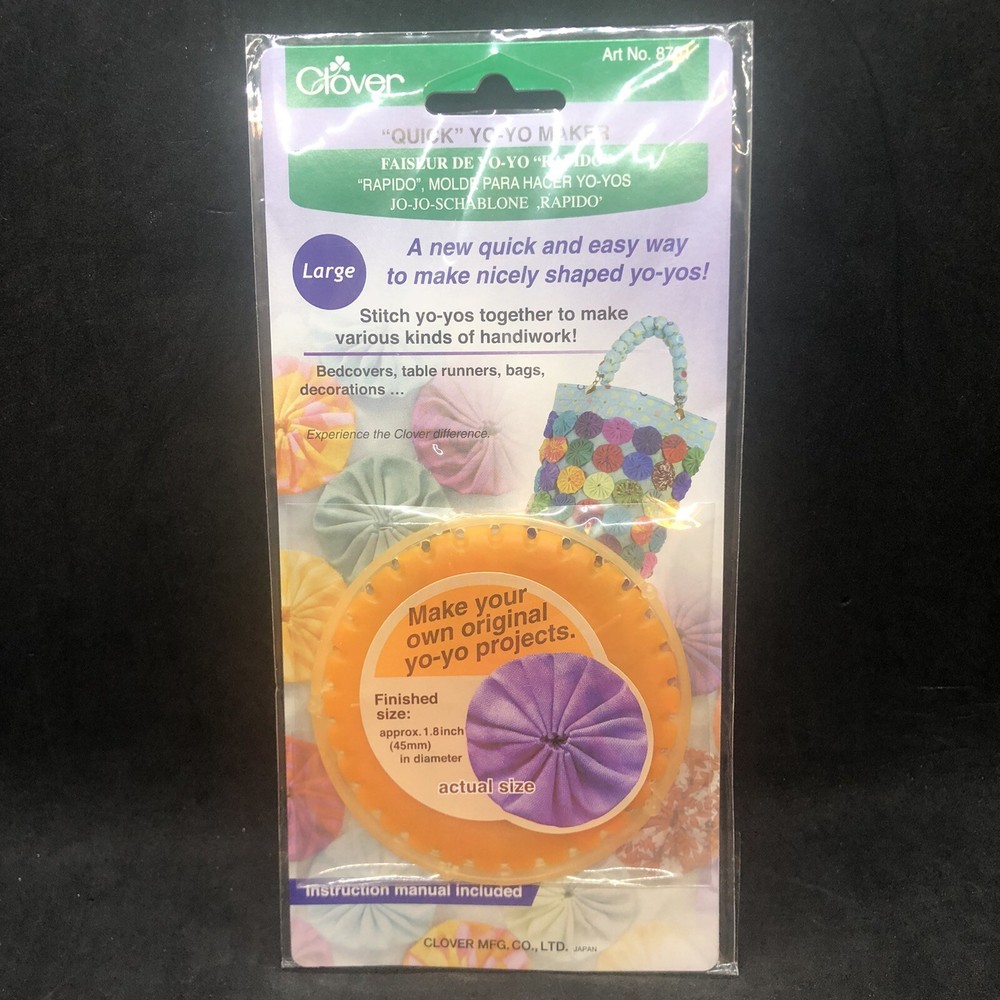 Bundle of Four 4 Quick Yo-Yo Makers Round Assorted Sizes Extra Small Makes 3/4"