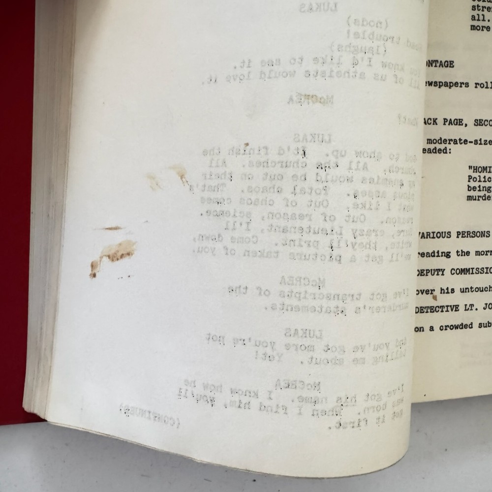 SAM LEVENE Original 1976 Final Script GOD TOLD ME TO Larry Cohen Screenplay