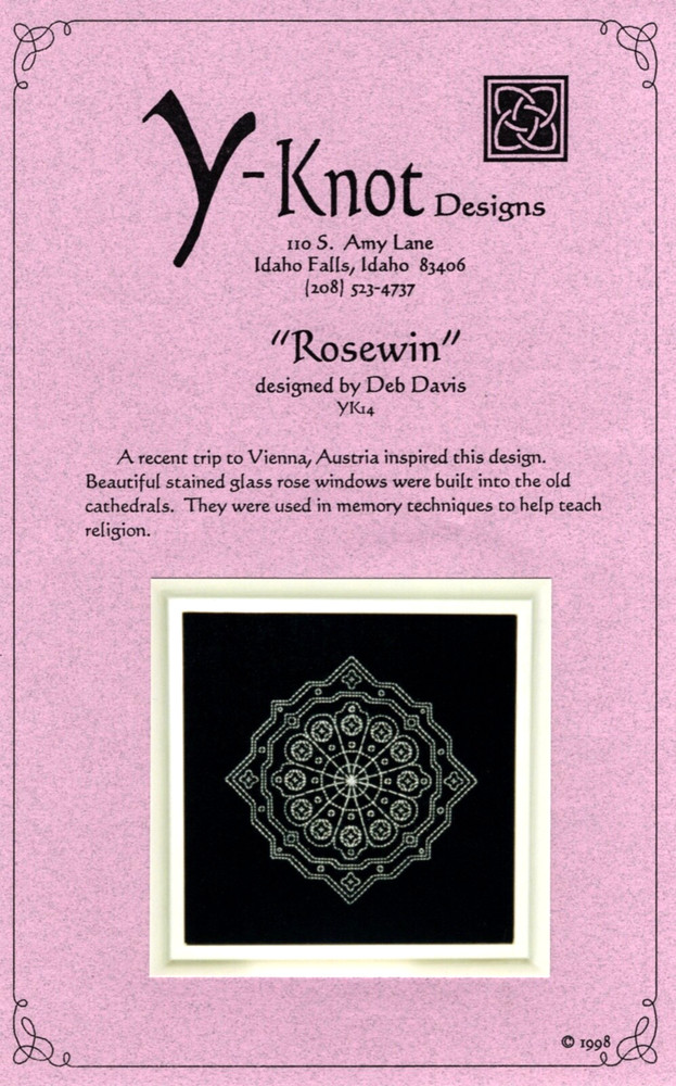 ROSEWIN Embroidery Sampler Pattern by Y-Knot Designs