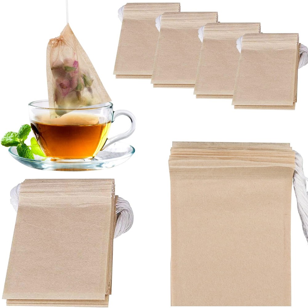 600 Pcs Disposable Tea Filter Bags for Loose Tea,Drawstring Empty Bag for Loo...