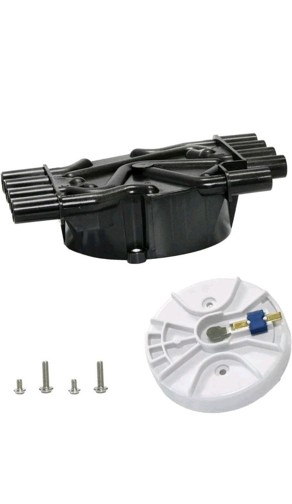 Ignition Distributor Cap and Rotor Kit Compatible with Chevy GMC Ca... Fast Ship