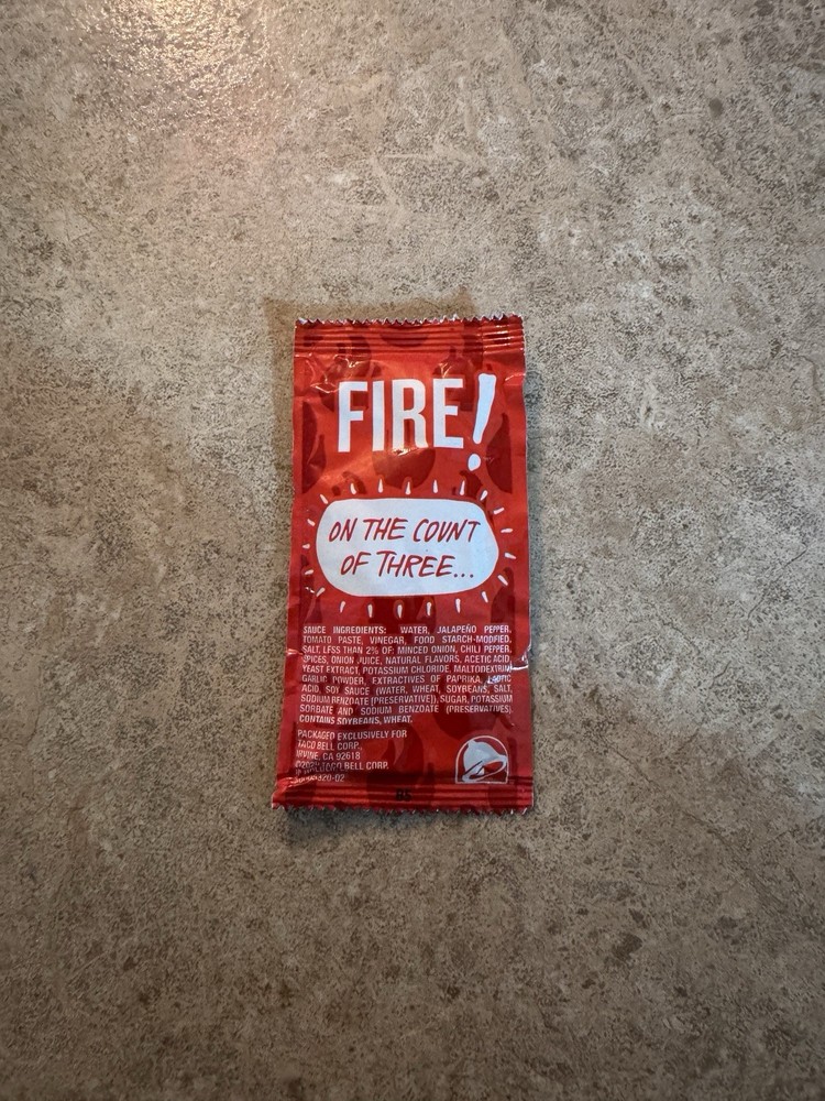 Taco Bell FIRE Sauce Individual packets