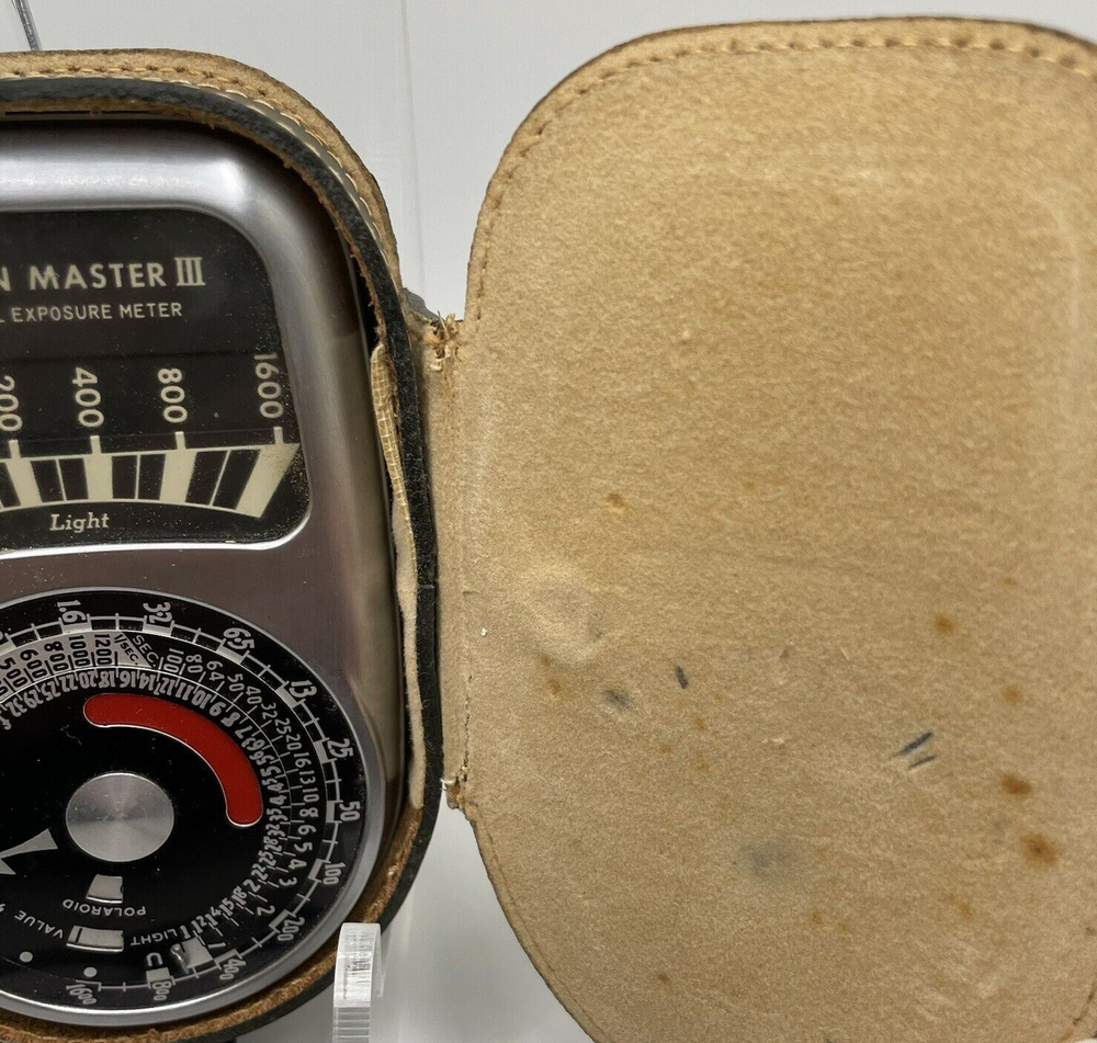 Vintage Weston Master Exposure Meter in case + Incident light adapter Works