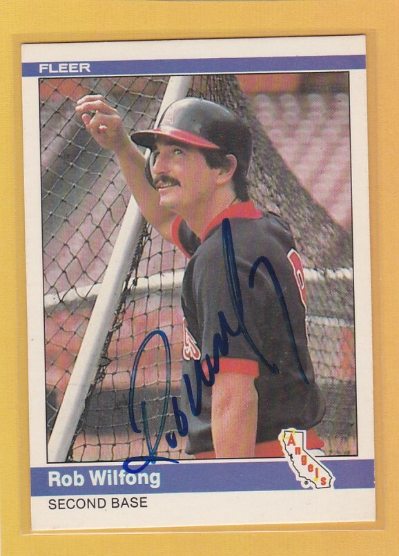 ROB WILFONG AUTOGRAPH ANGELS BASEBALL *015