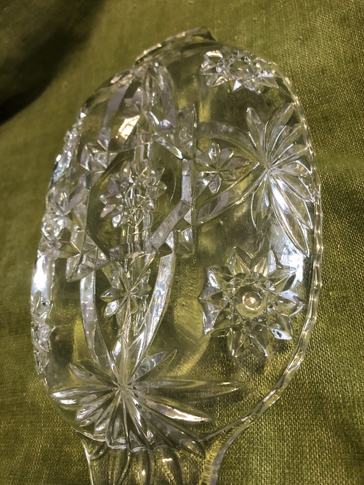 Crystal Dish Center Divided 2 in 1 Mint