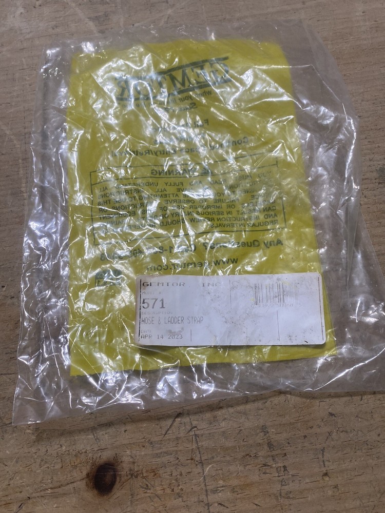 GEMTOR 571 Hose & Ladder Strap Polyester Aluminum Yellow