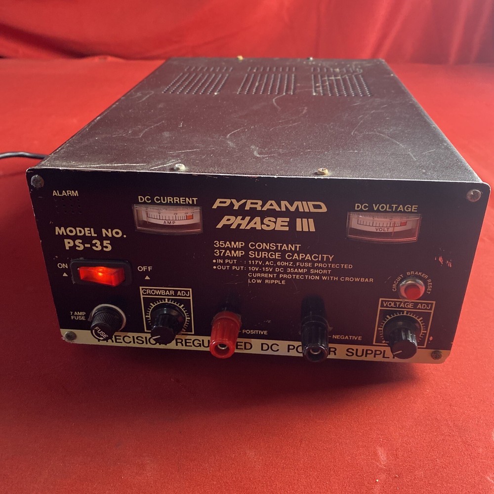 Pyramid Phase III (Model PS-35) Precision Regulated DC Power Supply - Untested!
