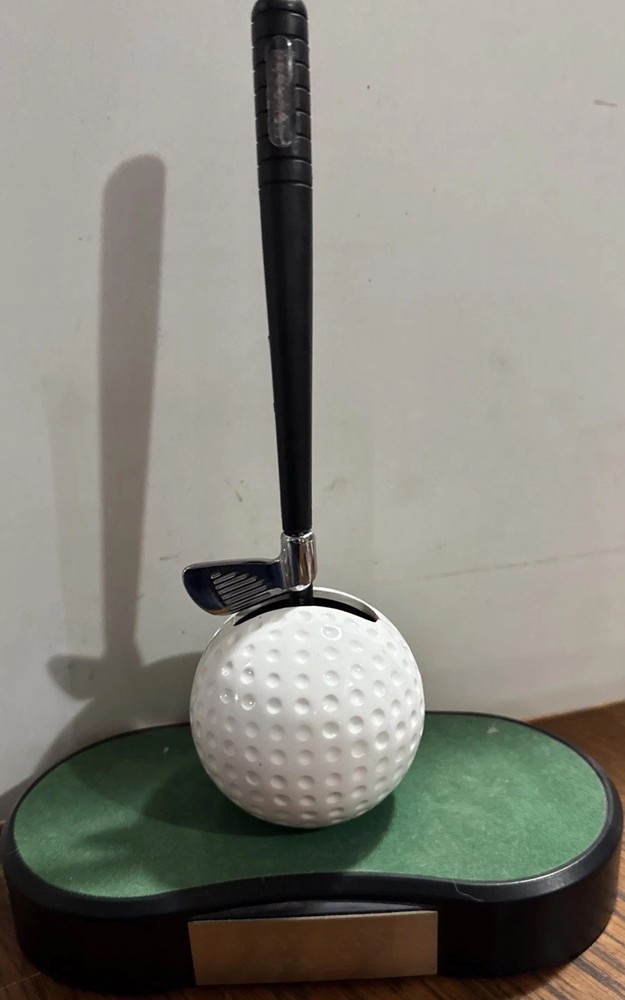 Vintage 90s Golf Swing Clock Laser Display Time in Box Battery Powered