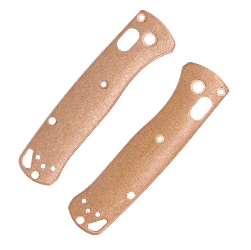 Scikio Custom Benchmade Mini Bugout Bronze Handle Scales