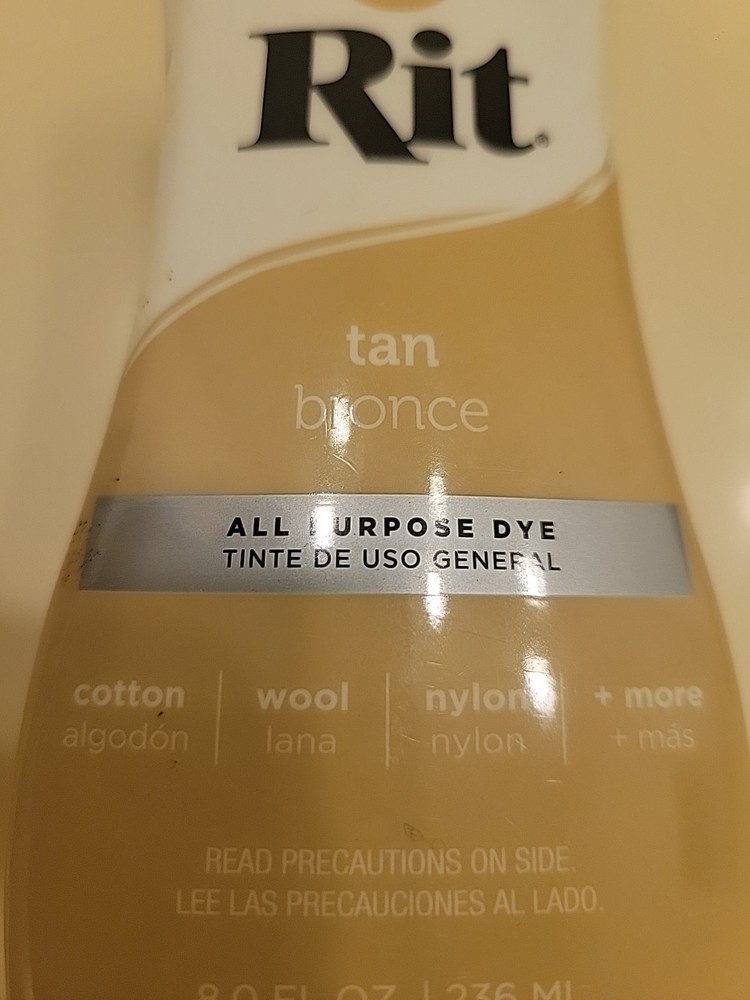 Rit All-Purpose Liquid Dye, Tan 8 oz., Half Full Bottle