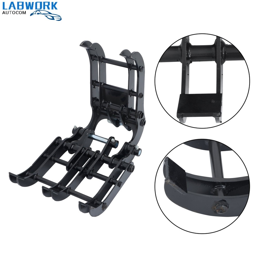 Compact Digger Grapple Claw - Heavy Duty Wide Opening Attachment for Excavators
