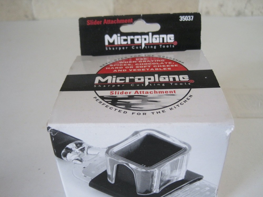 Microplane Slider Attachment Spices Chocolate Cheese Vegetable NIB
