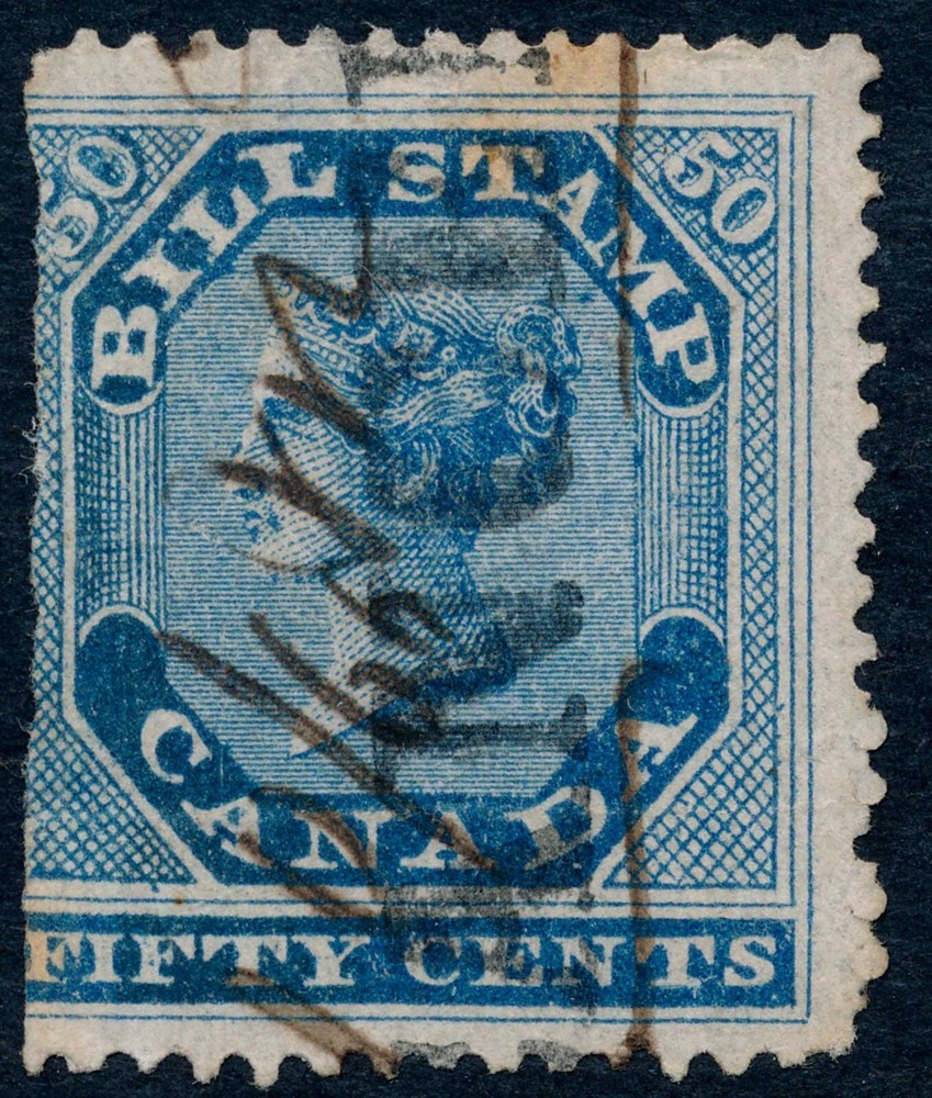 Canada FB14 First Issue 50c Revenue Stamp, 1864 used