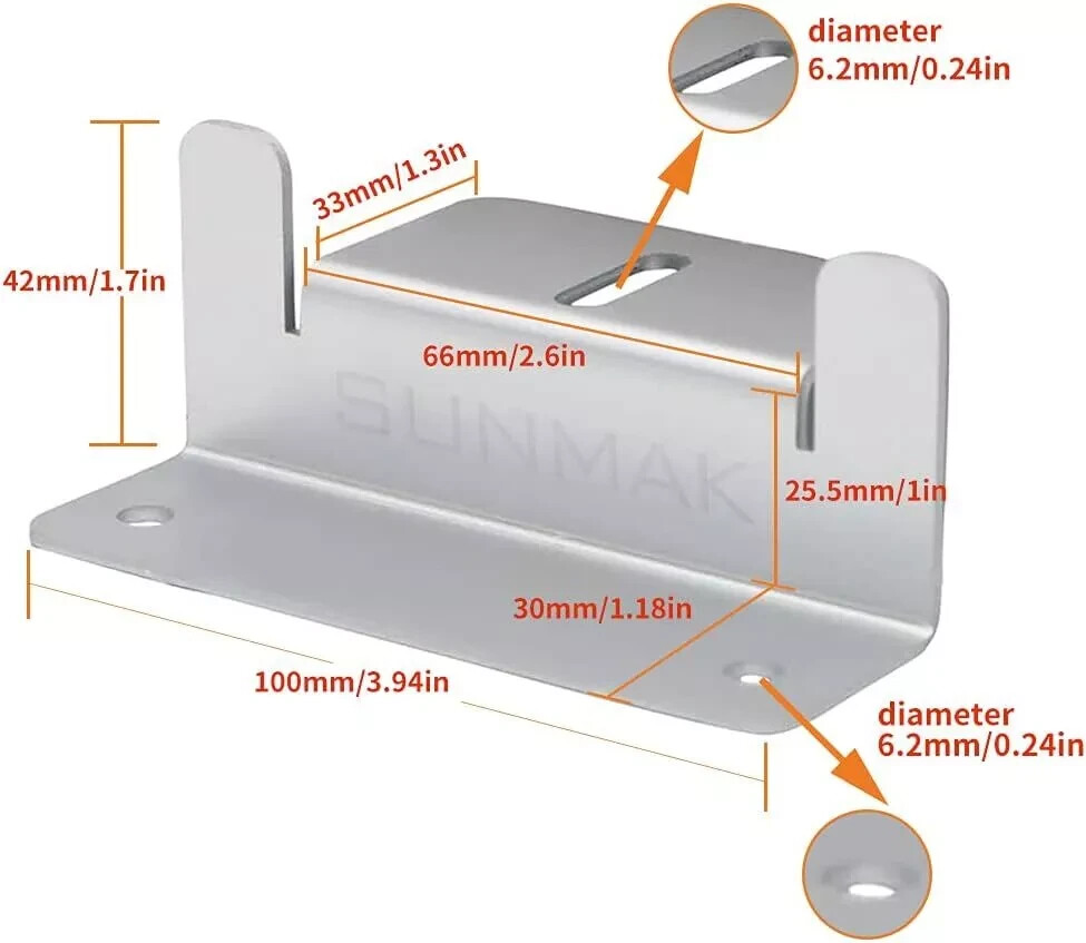 SUNMAK 16 Units per Set Solar Panel Mounting Z Brackets Solar Panel Mounting...