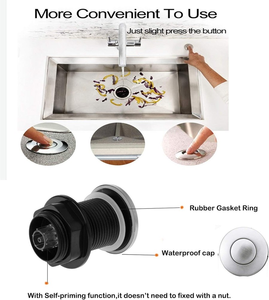 2026 Upgraded Push Button Air Switch for Garbage Disposal - Waterproof & Durable