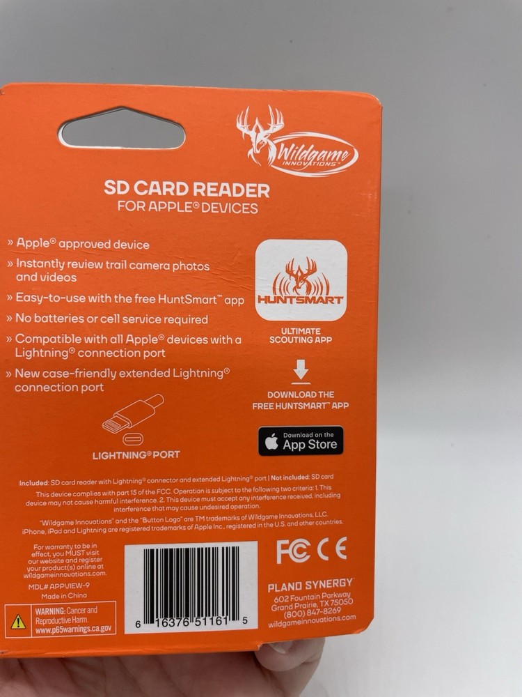NIB Wildgame Innovations Android SD Card Reader for Game or Trail Cameras