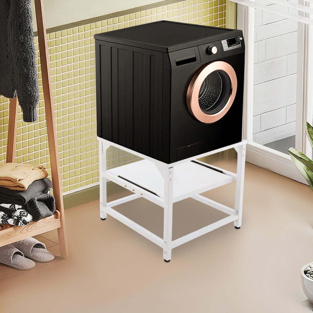 Modern Washing Machine Base Stand with Shelf - Sturdy & Stylish Support