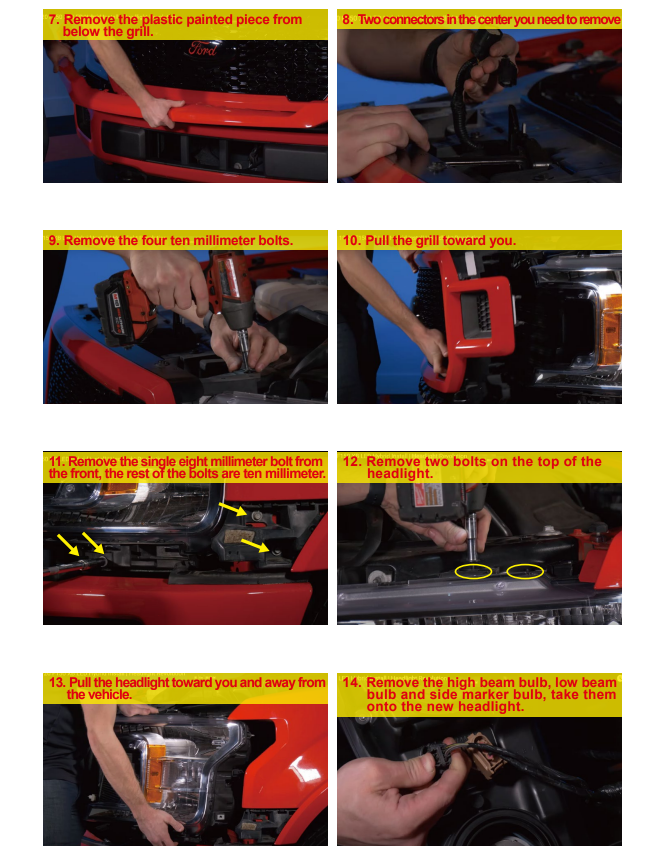 for 2010-2012 Ford Mustang Projector Headlights LED Sequential DRL Front Lamps