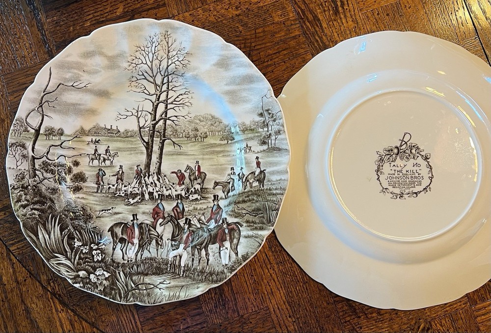 Johnson Bros Tally Ho Service Plate-Charger. Mint, 7 Available. Select Pattern
