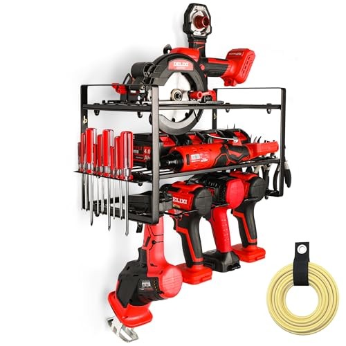 Heavy Duty Wall Mount Power Tools Storage Organizer with Charging Station – 3