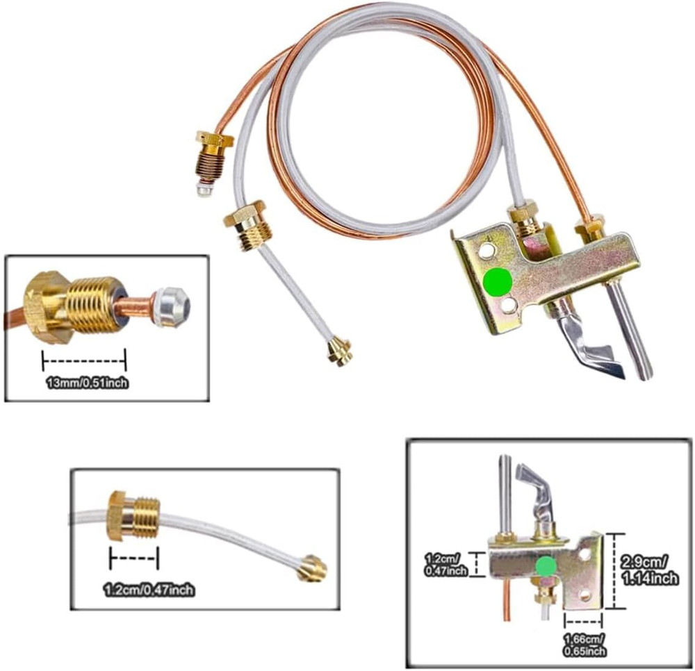 Water Heater Pilot Assembely for Tubing Natural Gas, Pilot Tubing Thermocouple f