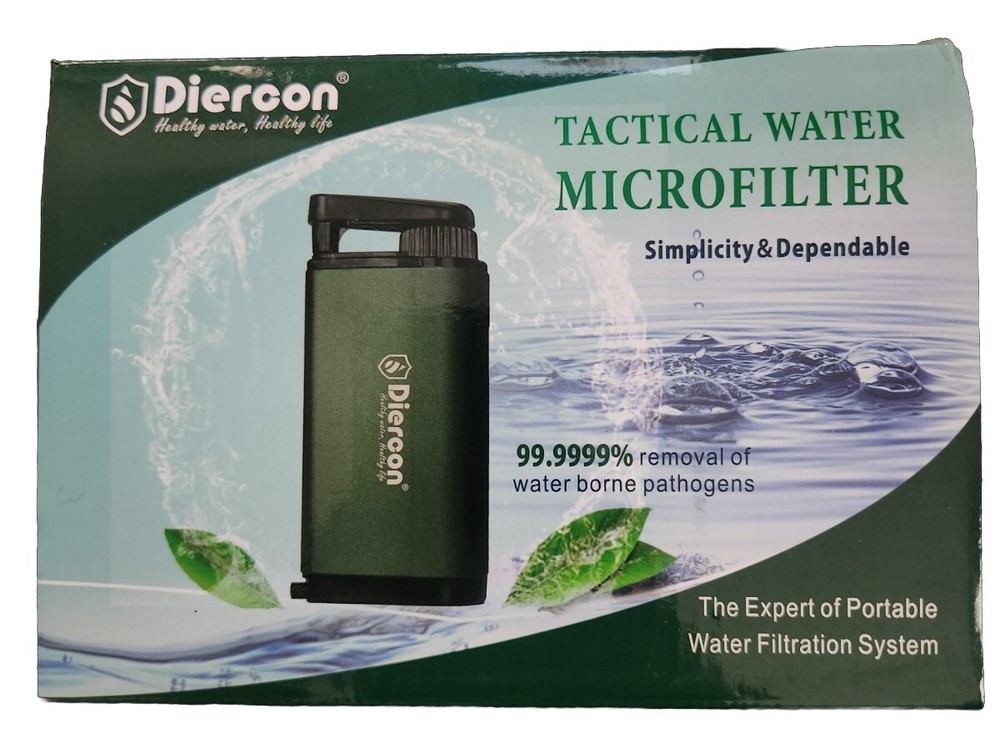 Tactical Water Filter Straw Purification System Pathogens Removal for Camping