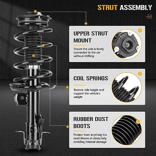 Front Complete Strut Shock Absorber Compatible Front Left and Right 2013 Sentra