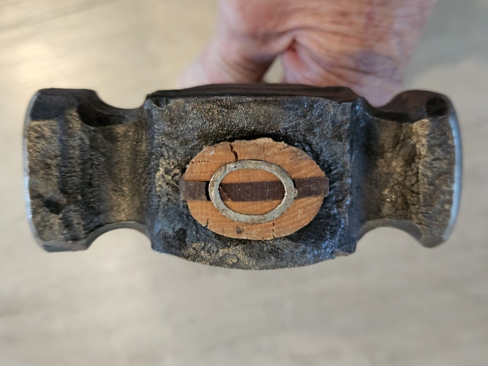 Vintage Blacksmith's Hammer Rounding Sledge with Handle