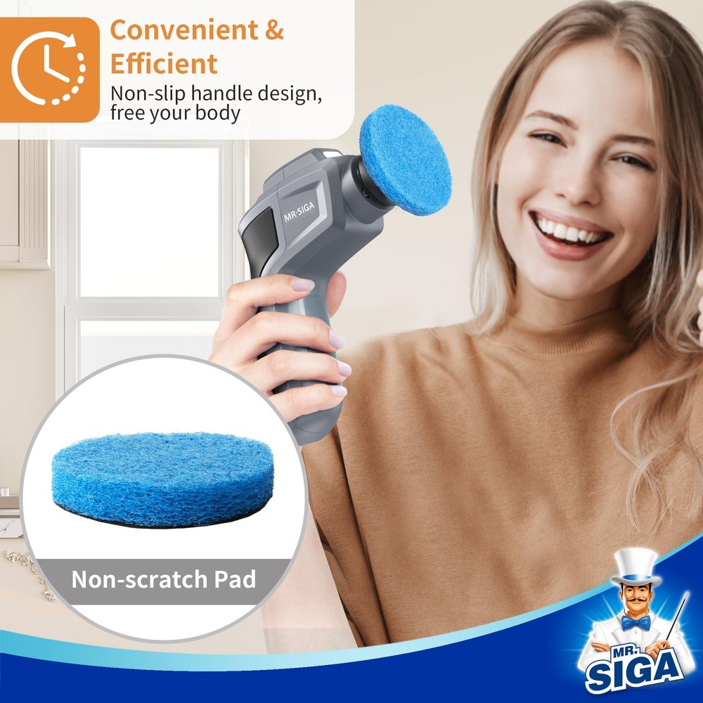 Non-Scratch Pad Refills for Electric Spin Scrubber, 10 Pack