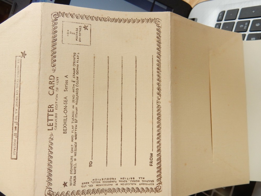 LETTERCARD VGC BEXHILL ON SEA