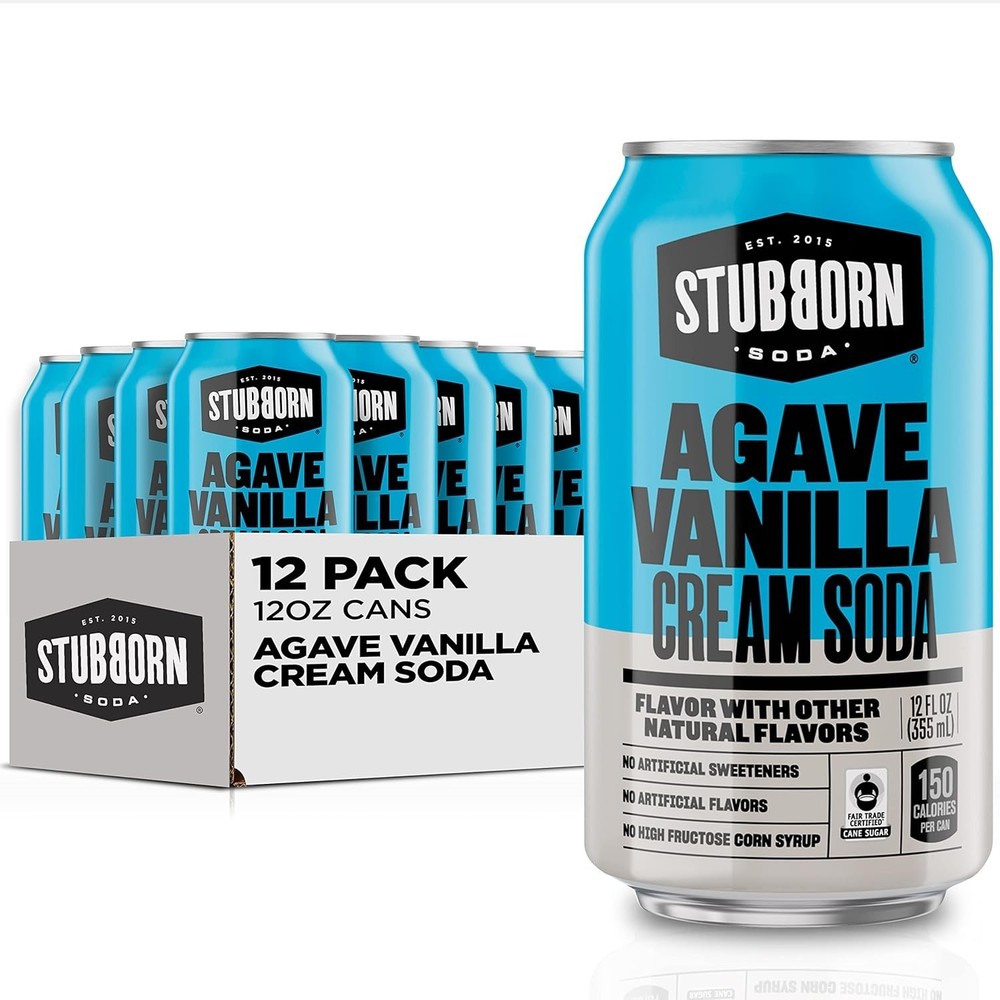 Agave Vanilla Cream Soda 12oz Cans 12 Pack