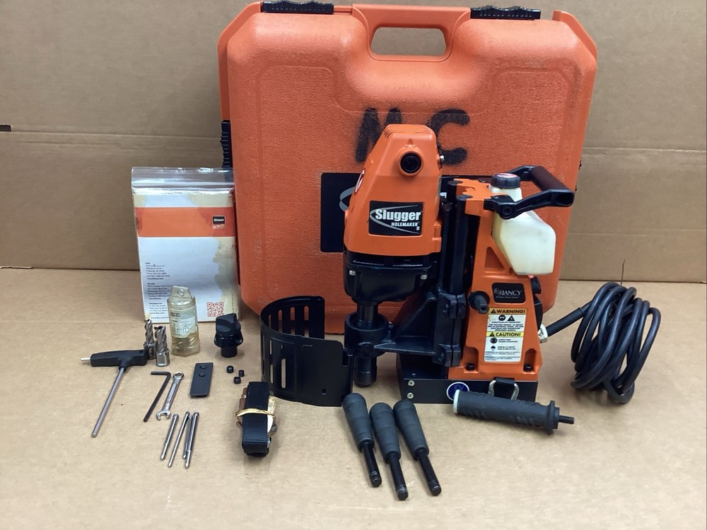 JHM Slugger Holemaker II Magnetic Drill With Case And Bits