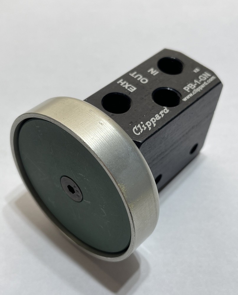 Clippard PB-1-GN 3-Way Palm Button Valve