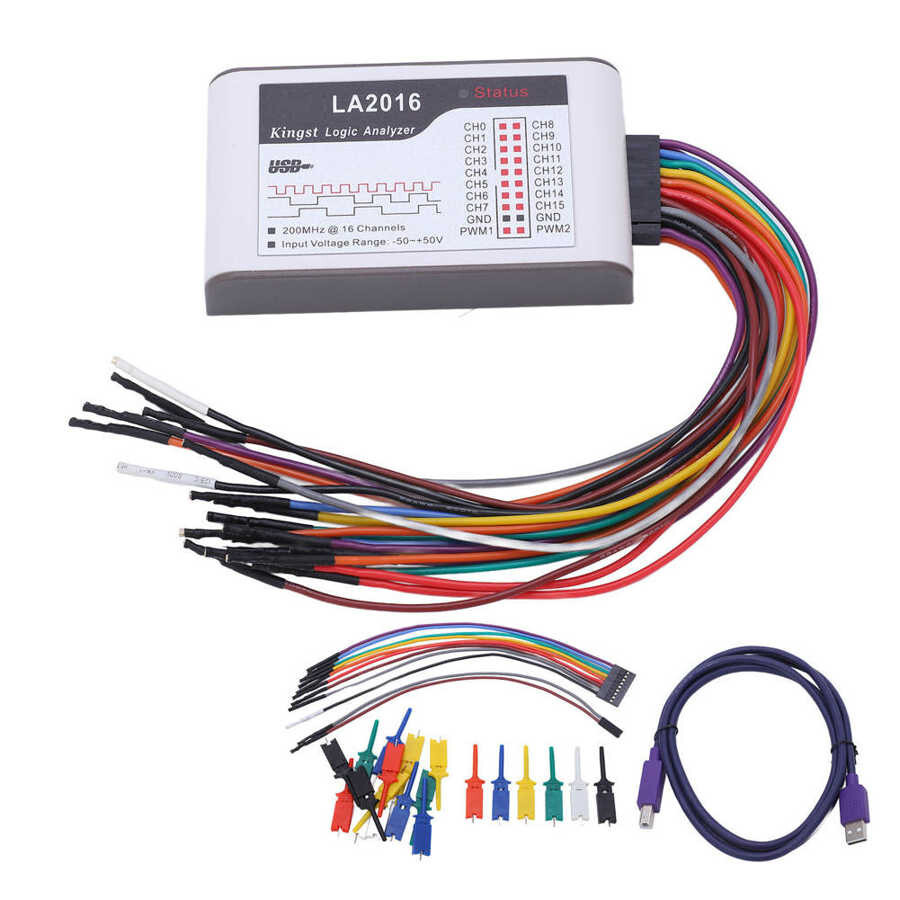 LA2016 USB Logic Analyzer 200M MAX Sample Rate 16Channels 2M PWM 10B samples