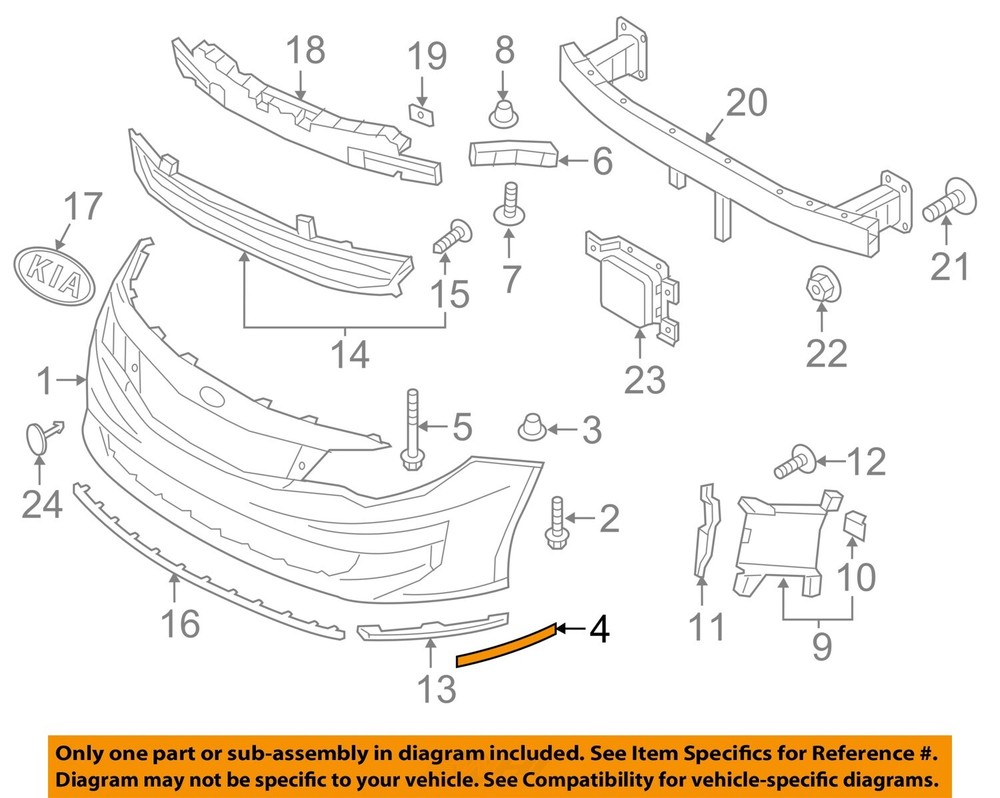 KIA OEM 16-18 Optima Front Bumper-Bracket Right 86552D5000