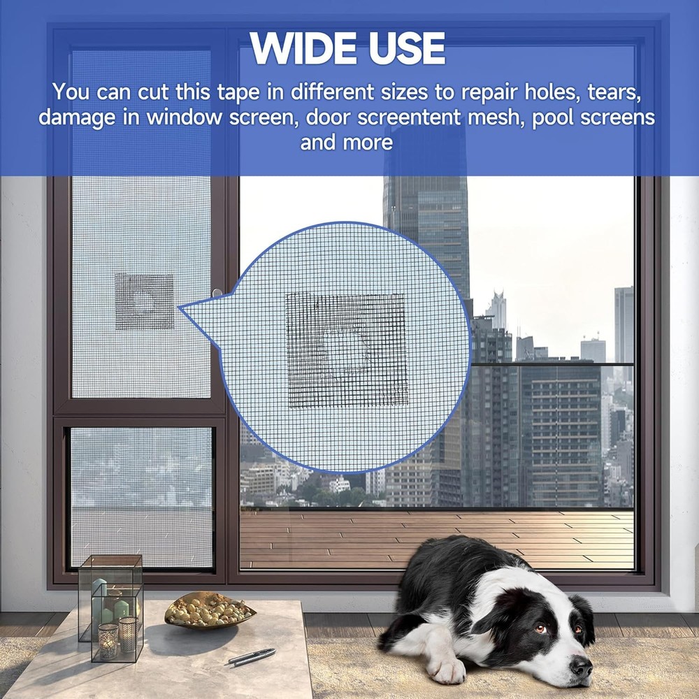 High-Quality Waterproof Window Screen Repair Tape - Quick Fix Solution, 15 FT