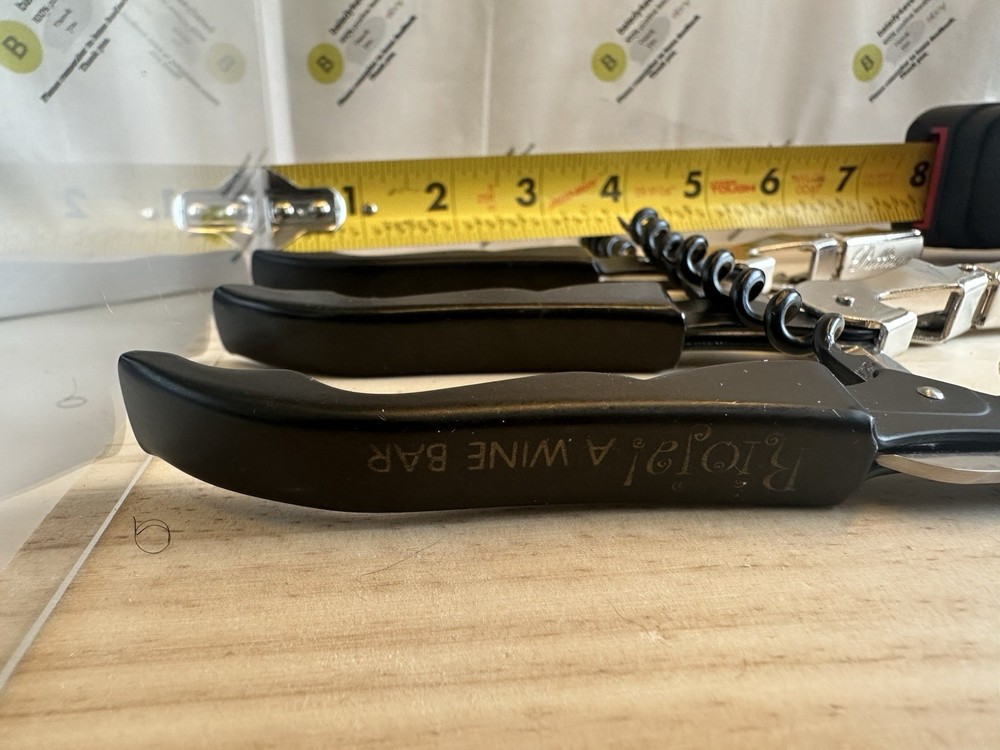 3-Pk Pulltap's Professional Double-hinged Waiter's Corkscrew with Pulltap's Logo