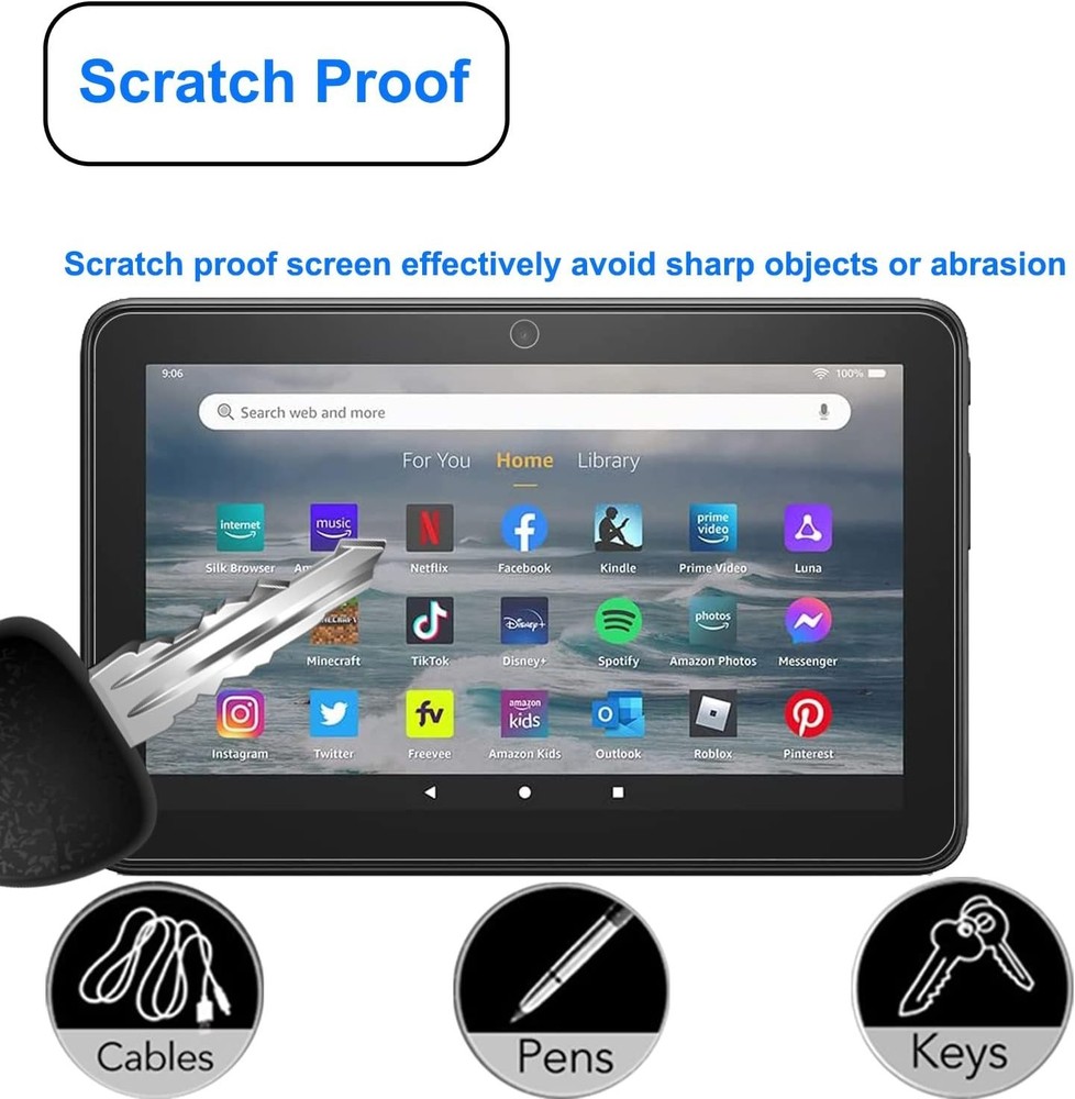 Ultimate Protection: 2 Pack Scratch Resistant Screen Protector for 7” Tablet