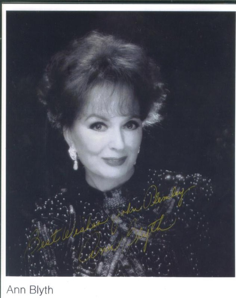 ANN  BLYTH   AUTOGRAPHED  PHOTO  !!