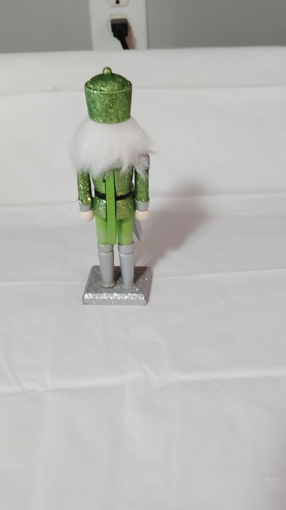 Green Wood Standing Decorative Nutcracker Christmas Figure