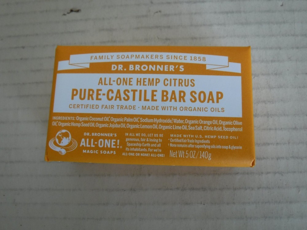 ( 6 Pack ) Dr. Bronner's Pure Castile Bar Soap 5 Oz Citrus