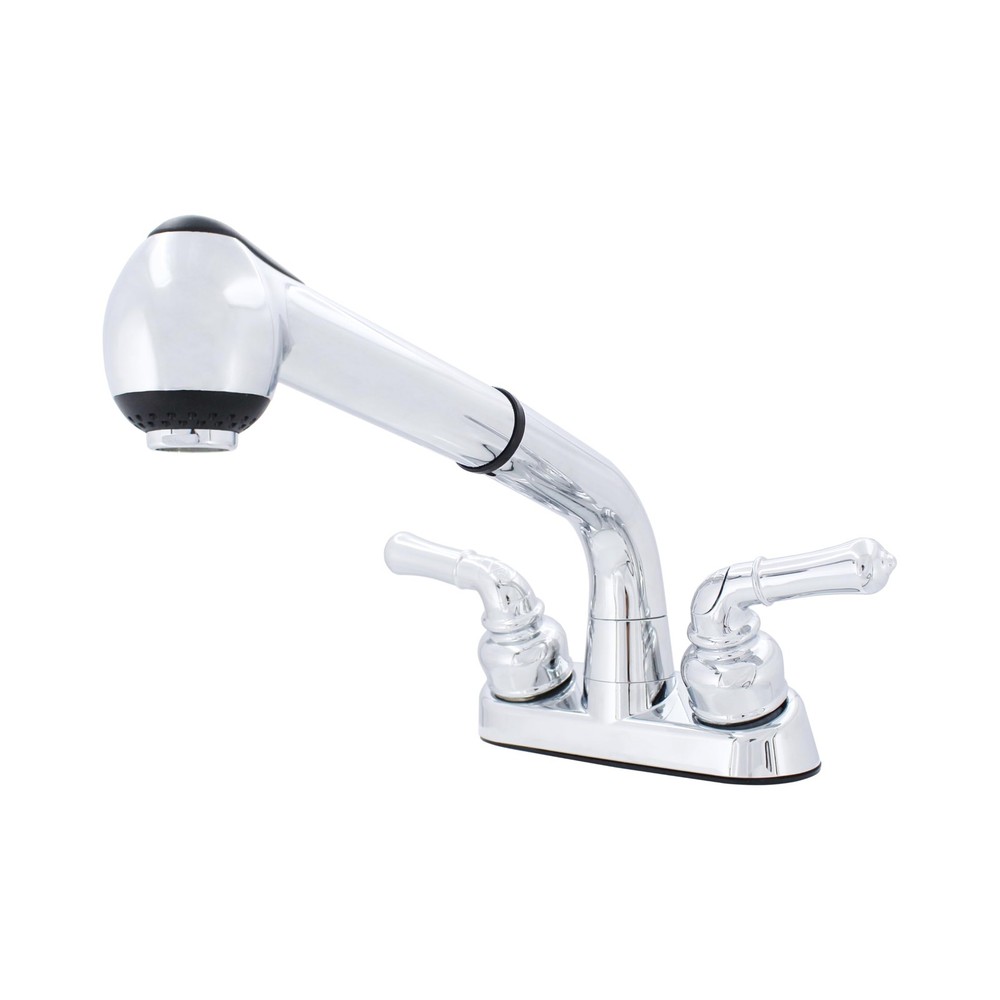 WMF 2 Handle Utility/Laundry/Sink Faucet with Pull Out Sprayer in Chrome, Non...