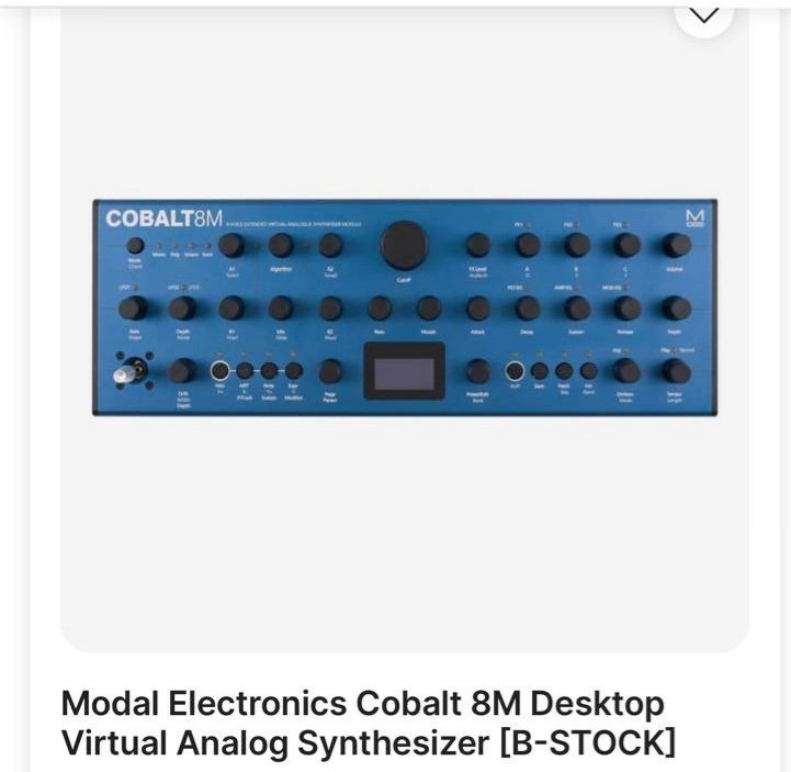 Modal Electronics Cobalt8M Desktop Synthesizer, Display, Arpeggiator, Effects