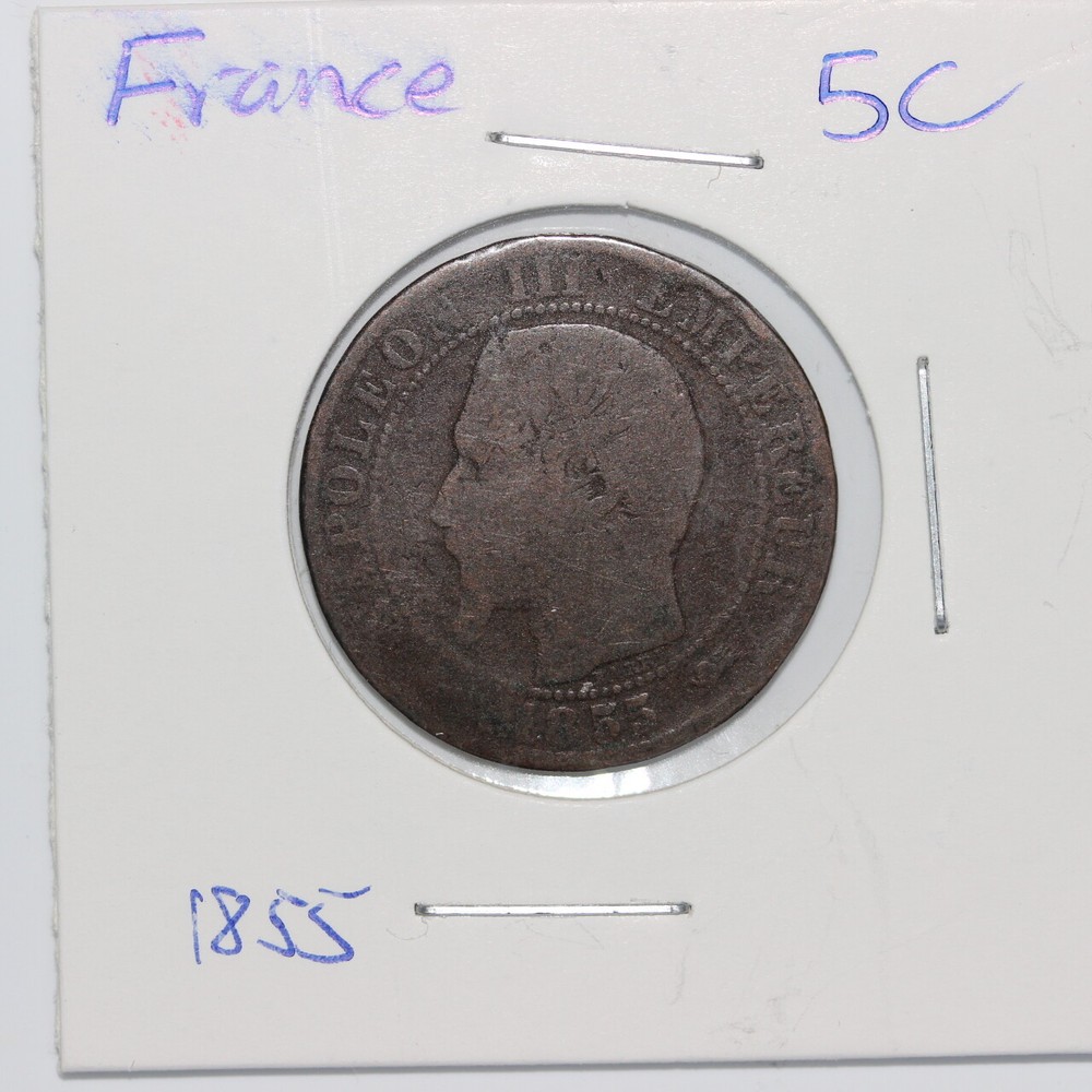 FRANCE 5 CENTIMES 1855 (3381060/X202)