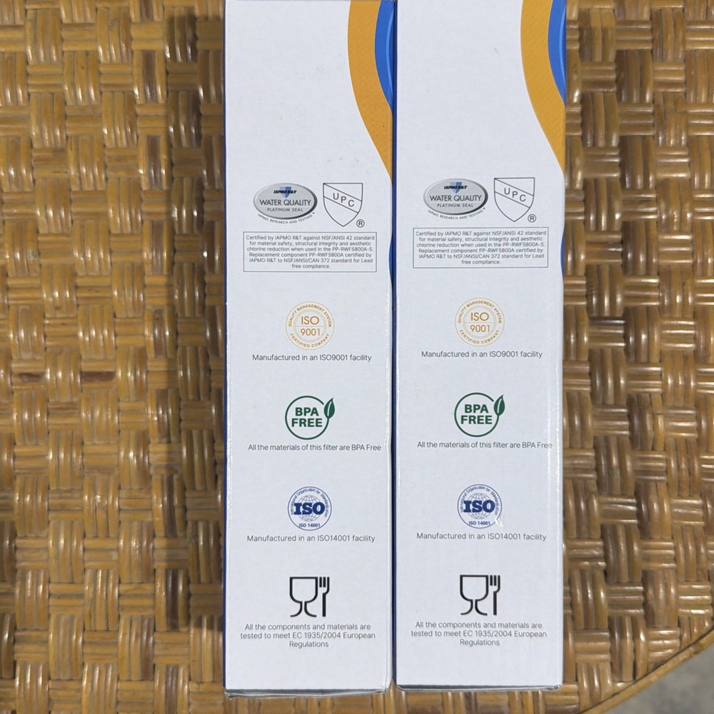 2 (two) PurePlus PP-RWF5800A-S HIGH CAPACITY REFRIGERATOR WATER FILTER
