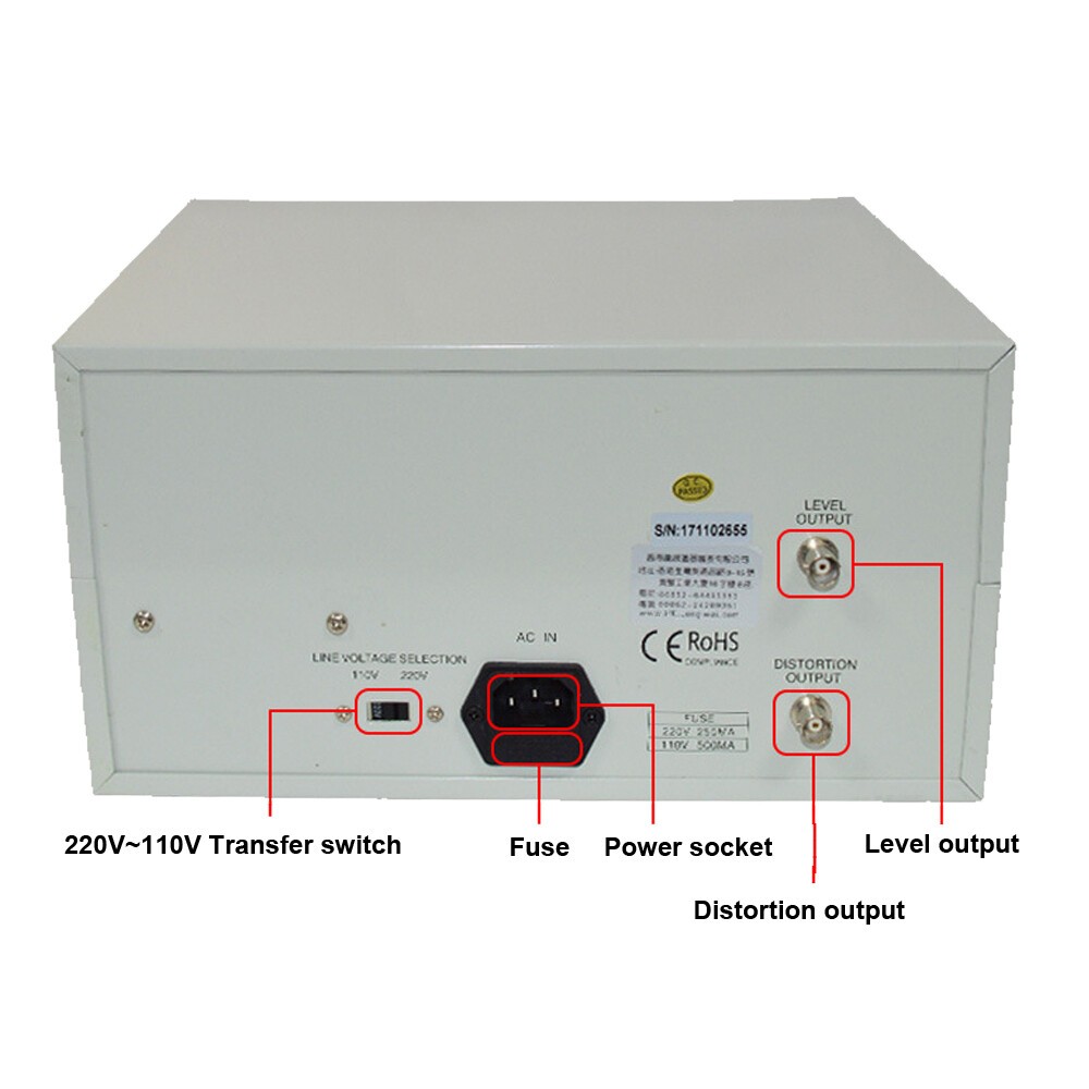 TDM-1911 Automatic Distortion Meter Audio Signal Distortion Analyzer 0.01%-30%