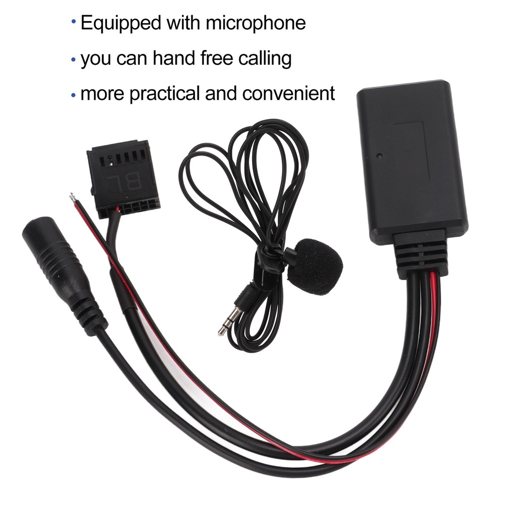 6000CD Bluetooth Audio Aux Adapter Cable Hands Free With Microphone Replace ZGVL