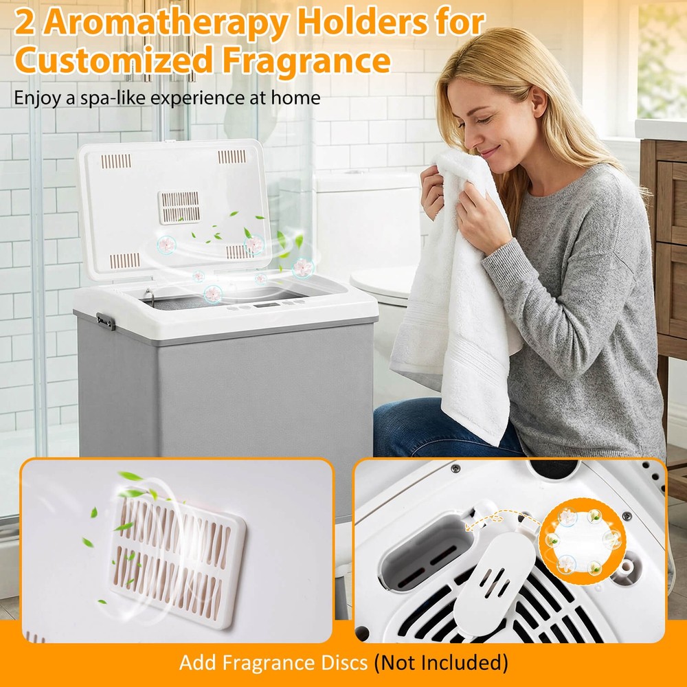 35L Large Blanket Warmer w/ Heating & Drying Modes, 24H Timer, Delay, Child Lock